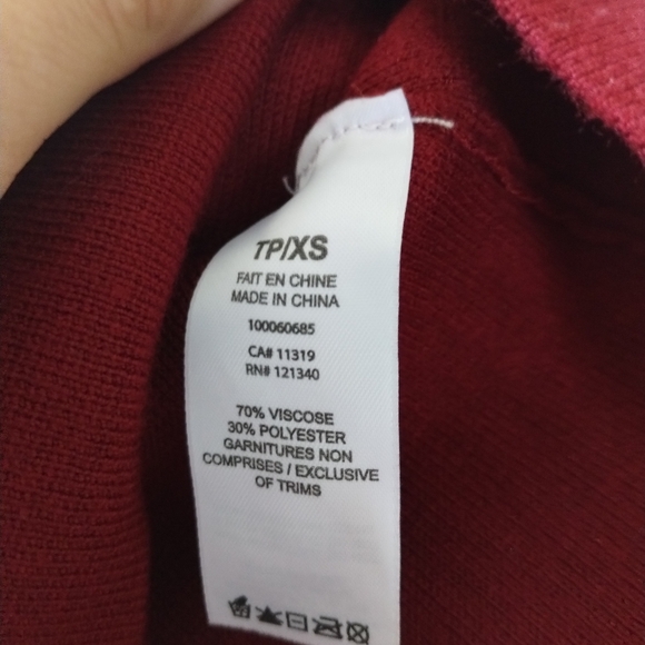 Dynamite Cut Out Burgundy Top XS - Picture 5 of 6